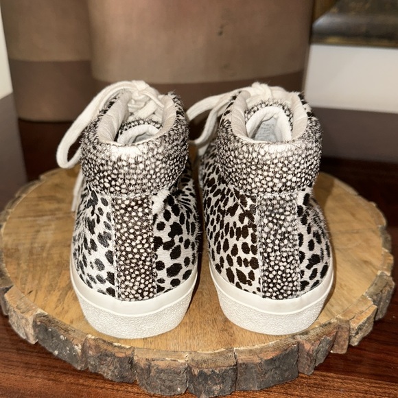 Madewell *NWOB* Unisex Sidewalk High-Top Sneakers in Spotted Calf Hair - Picture 3 of 9